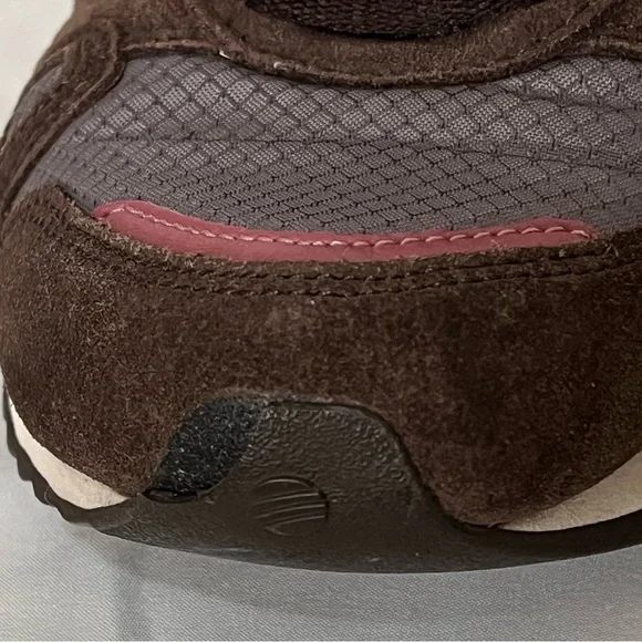 Adidas Vintage Style Brown Gray and Pink Sneakers with White Stripes Size 7.5 - Picture 8 of 9